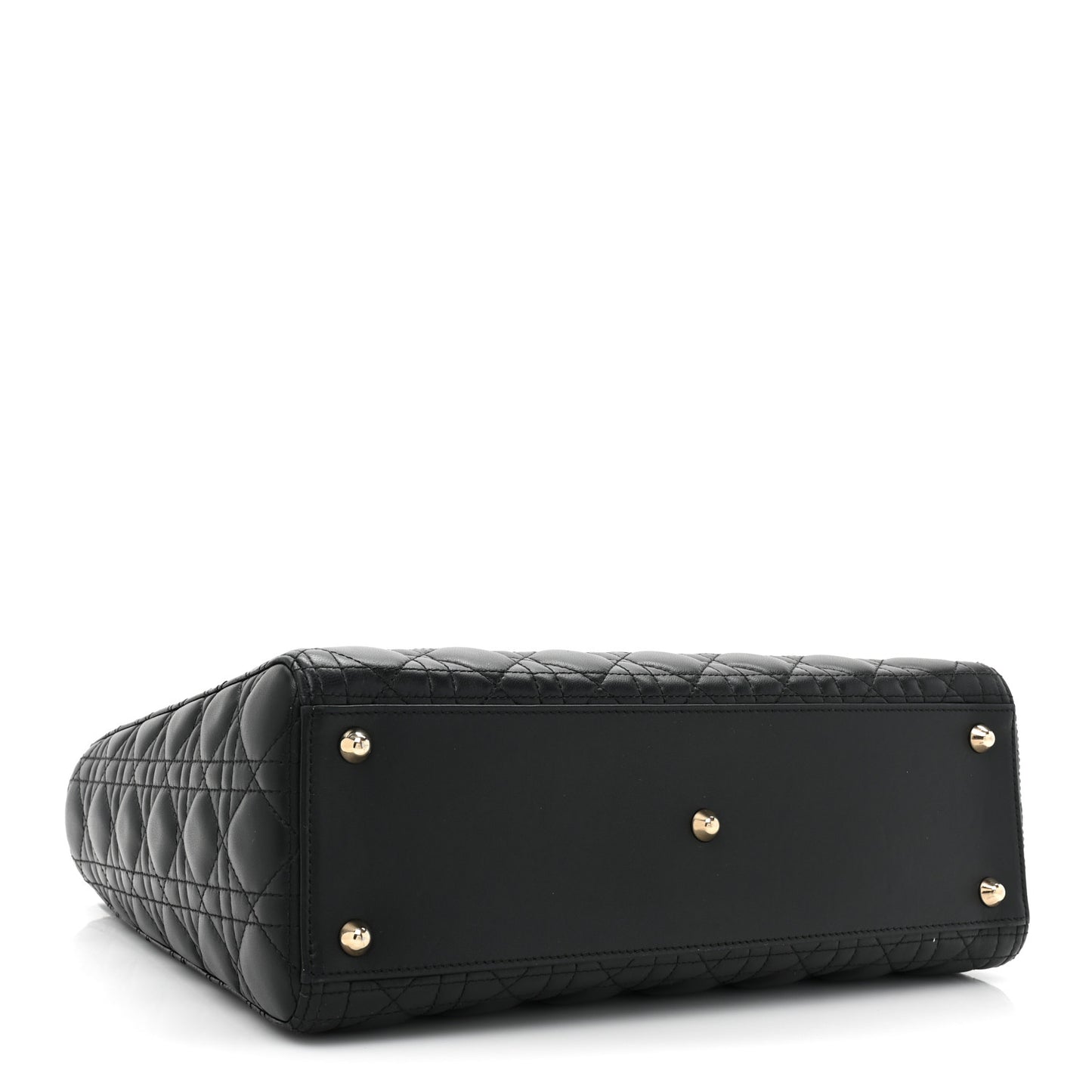 Lambskin Cannage Large Lady Dior Black