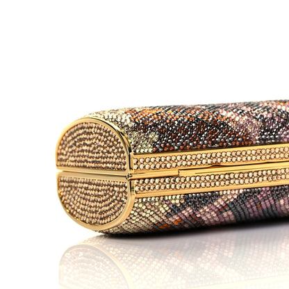 Judith Leiber Swarovski Crystal Minaudiere Clutch Gold Multicolor 6 of 8