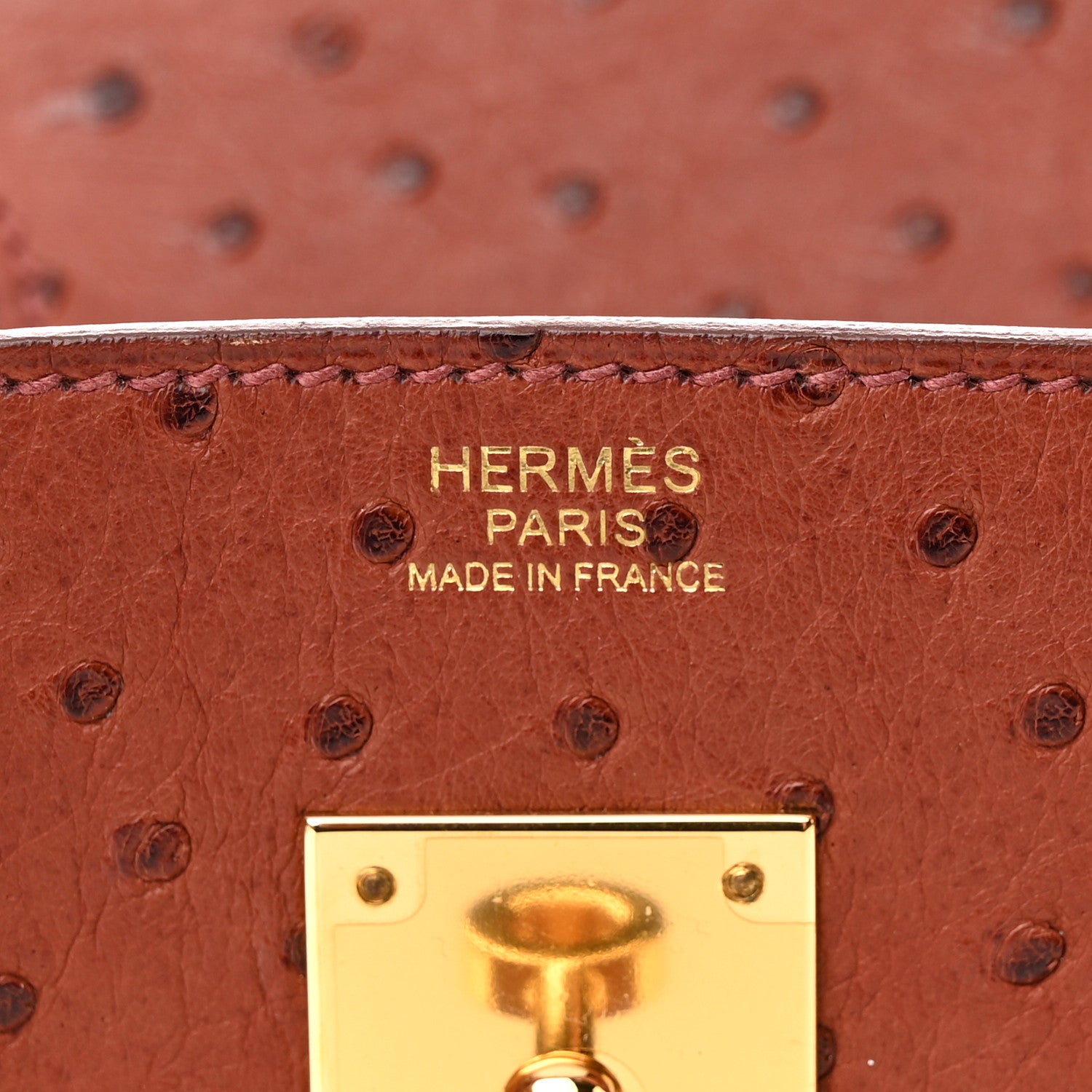 Hermes Ostrich Birkin 30 Brique 6 of 11