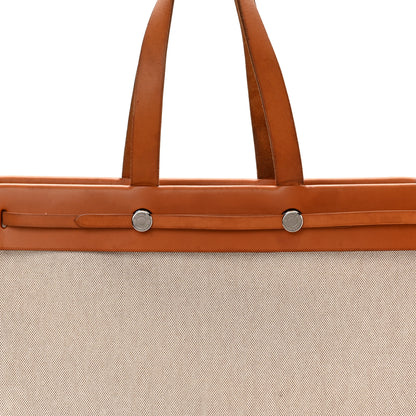 Hermes Toile Vache Hunter Herbag Cabas MM Natural 9 of 17