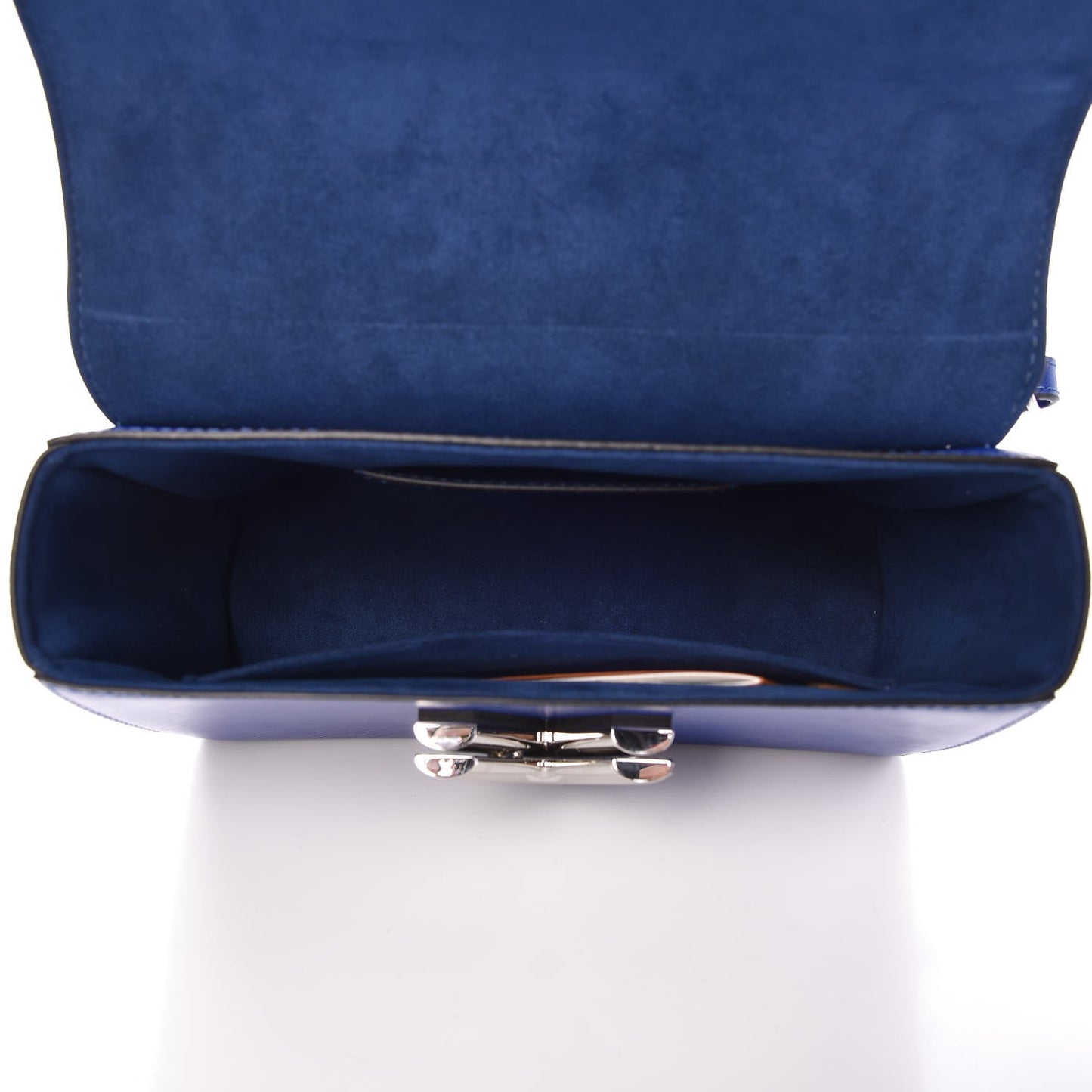 Epi Flamingo Twist Shoulder Bag MM Blue