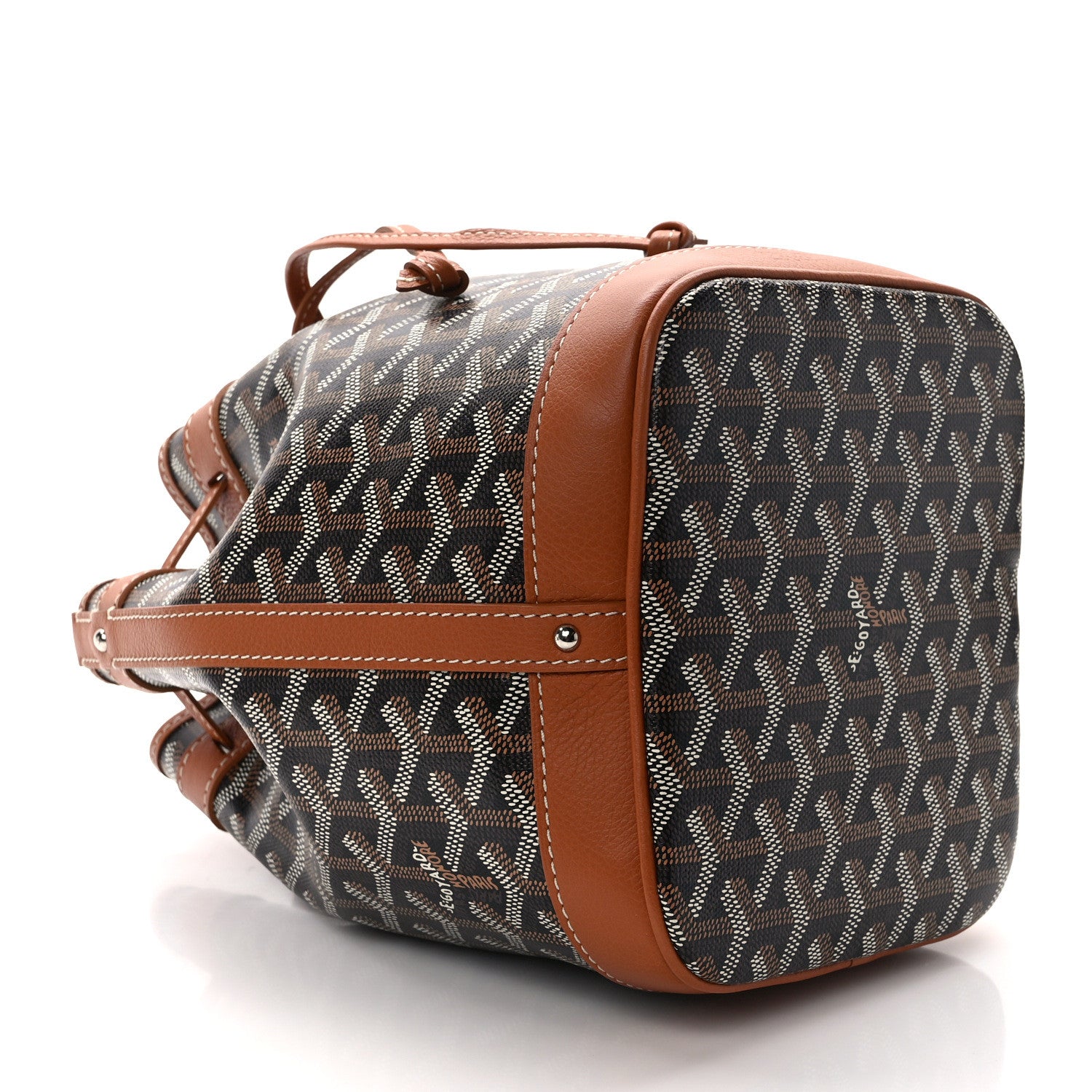Goyard Goyardine Petit Flot Bucket Bag PM Black Gold 8 of 10