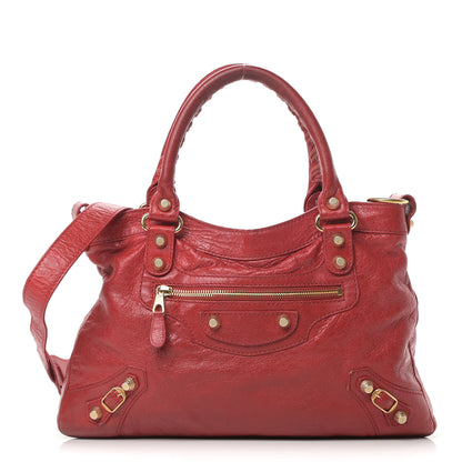 Balenciaga Agneau Giant 12 Gold Hardware Town Rouge Lipstick 1 of 14