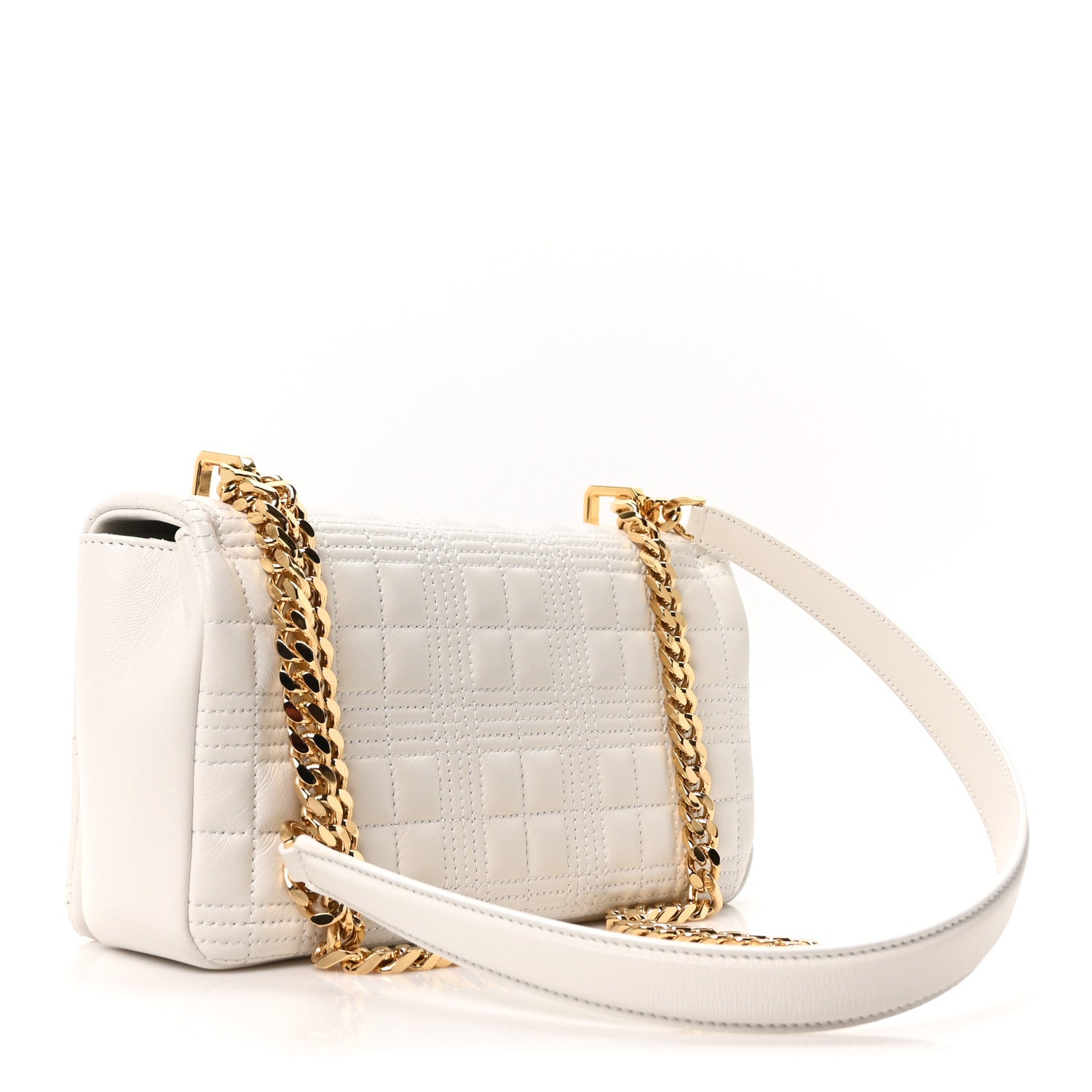 Burberry Lambskin Quilted Small Lola Bag White 3 of 10