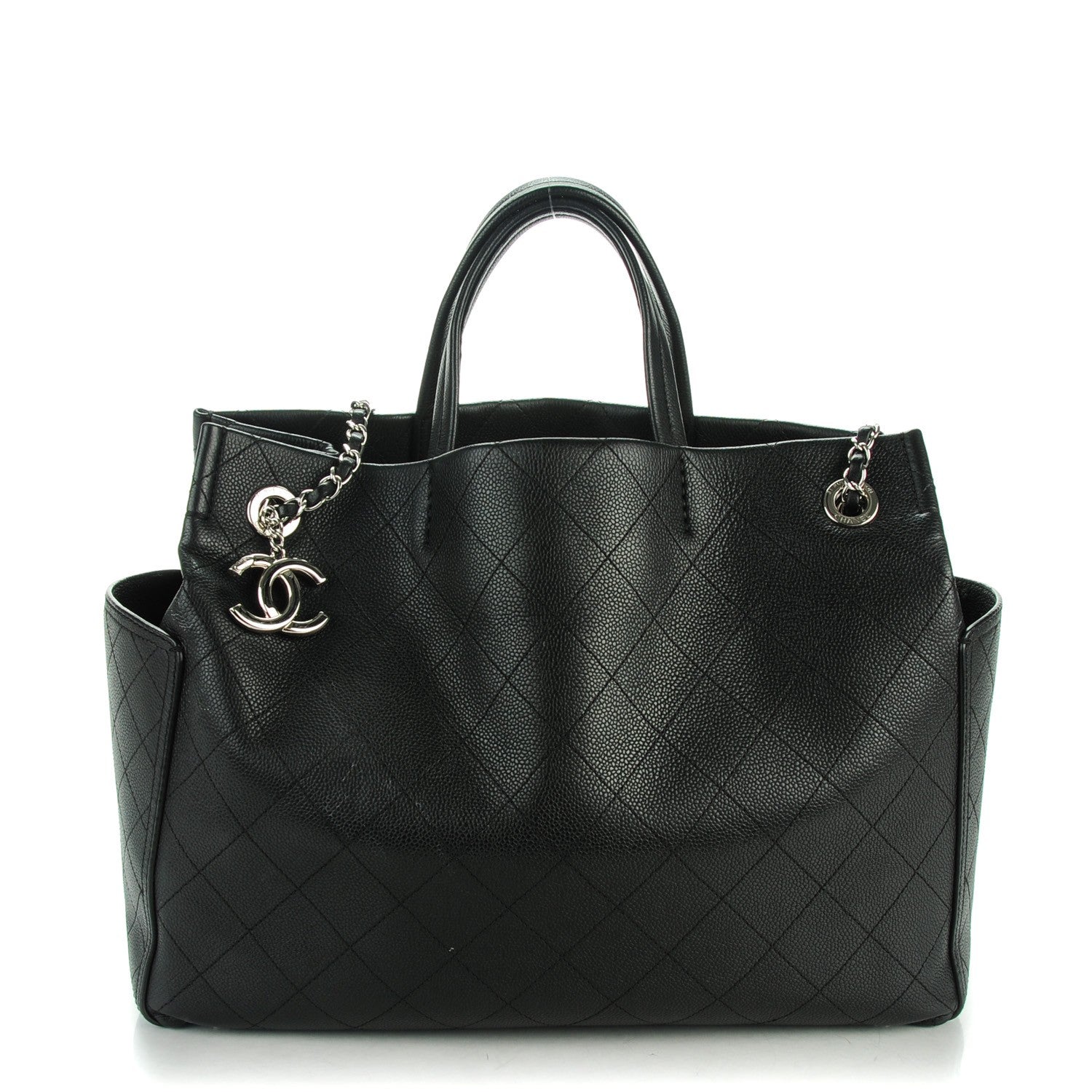 Chanel Grained Calfskin CC Pocket Tote Black 1 of 7