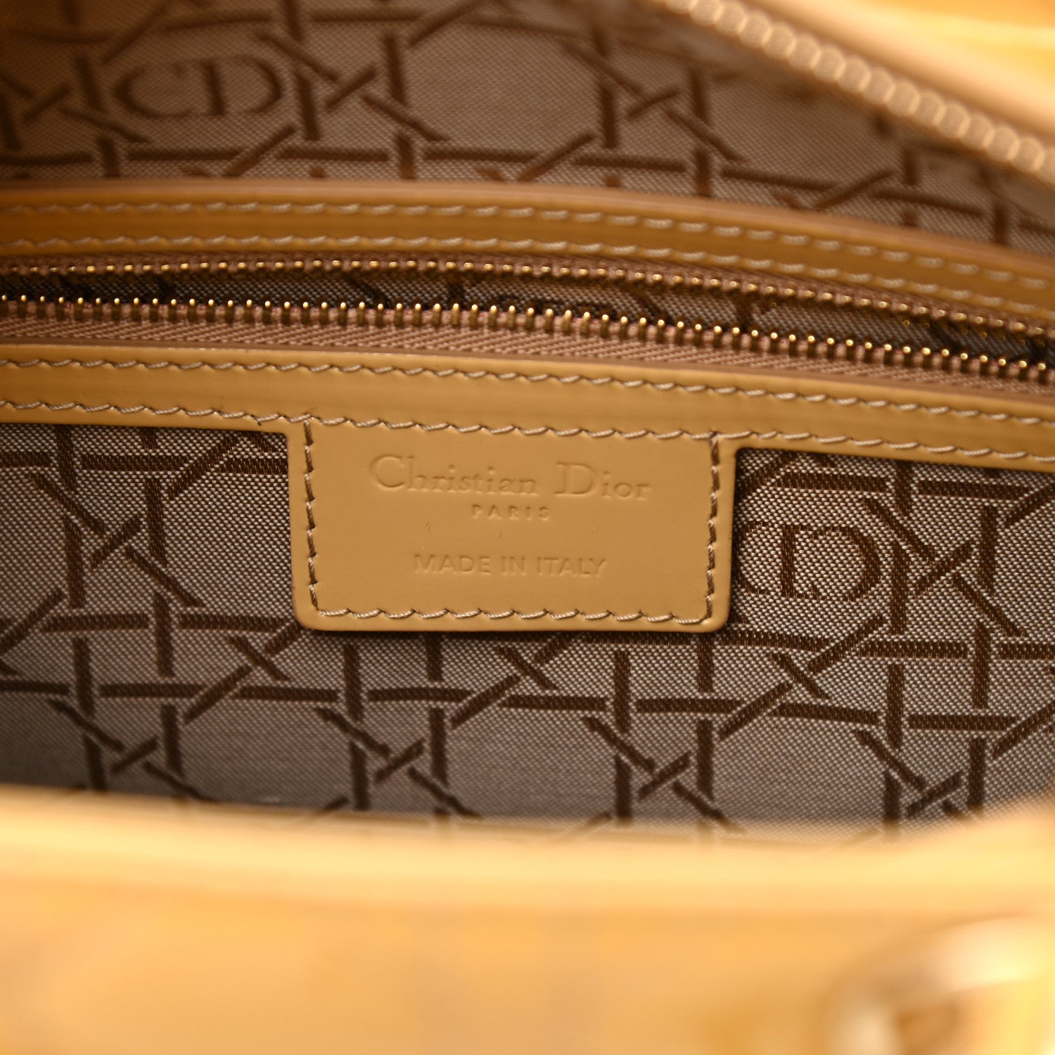 Christian Dior Patent Cannage Large Lady Dior Beige 6 of 10