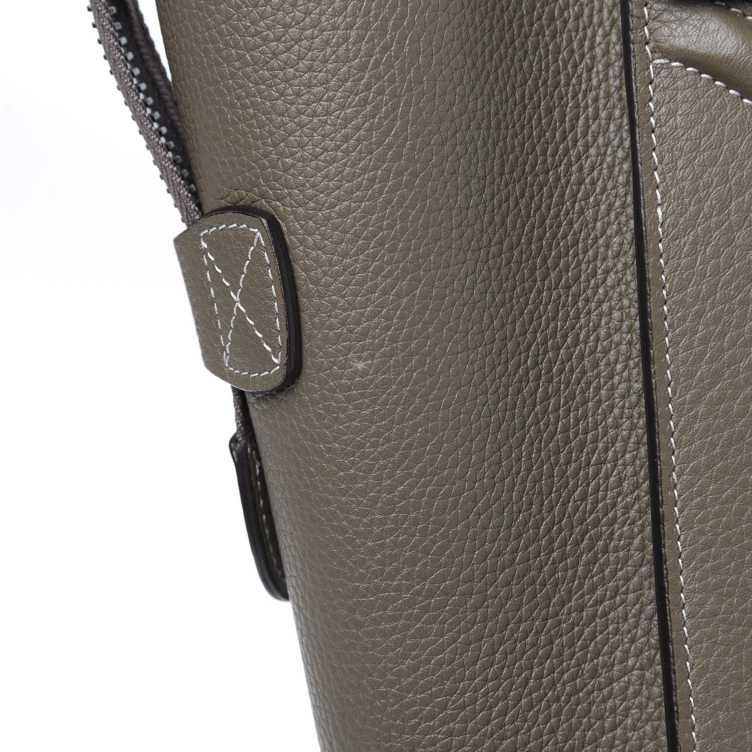 Celine Drummed Calfskin Mini Luggage Souris 12 of 15