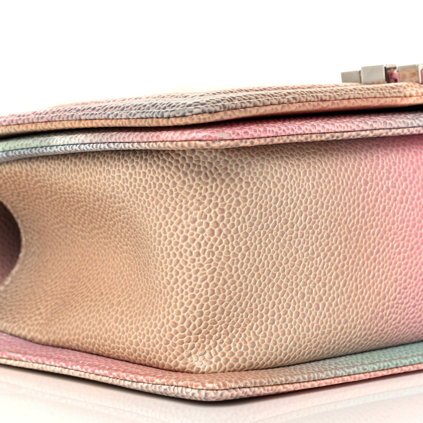 Caviar Quilted Medium Cuba Rainbow Boy Flap Pink Multicolor