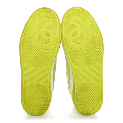 Chanel Fabric Womens Logo Sneakers 39 Green 6 of 8