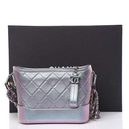 Chanel Iridescent Lambskin Calfskin Quilted Small Gabrielle Hobo Light Purple 11 of 11