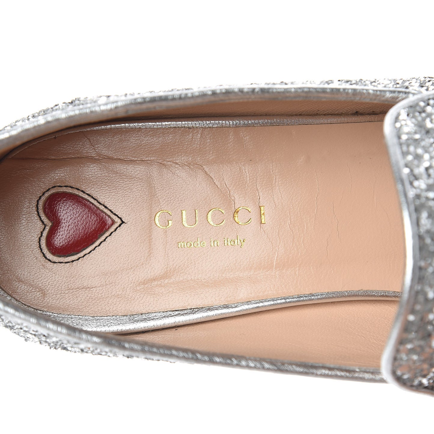 Glitter Web Peyton Loafers 38 Silver
