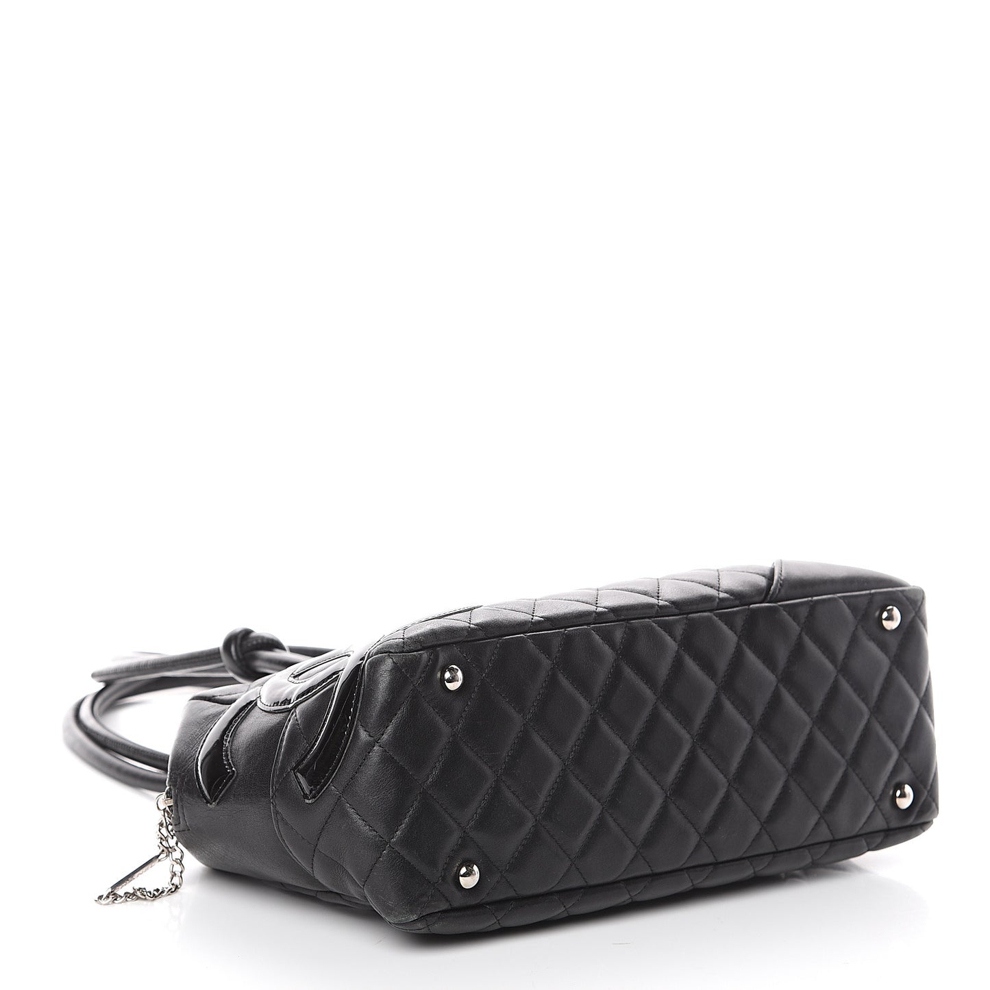 Calfskin Quilted Large Cambon Bowler Black