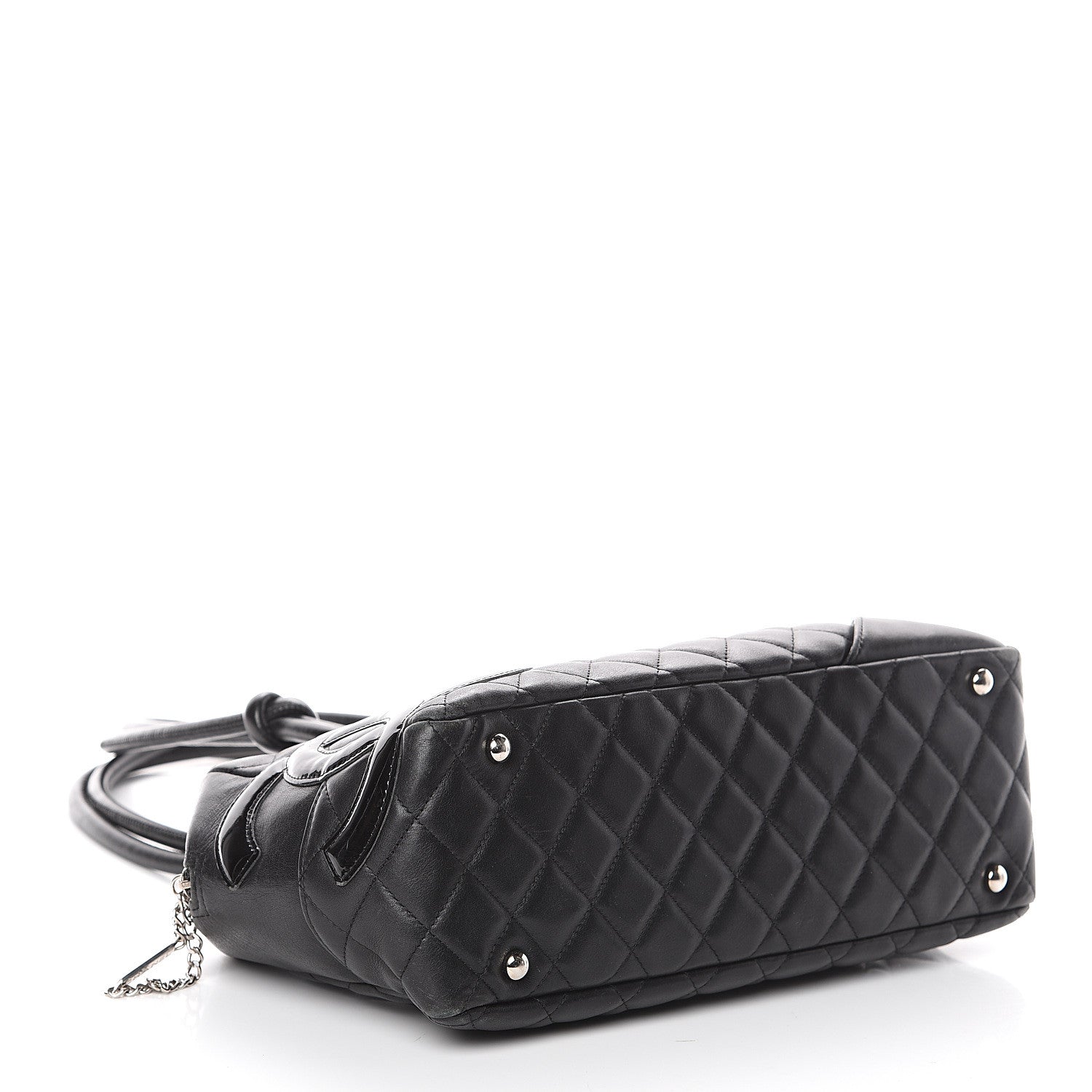 Chanel Calfskin Quilted Large Cambon Bowler Black 3 of 9