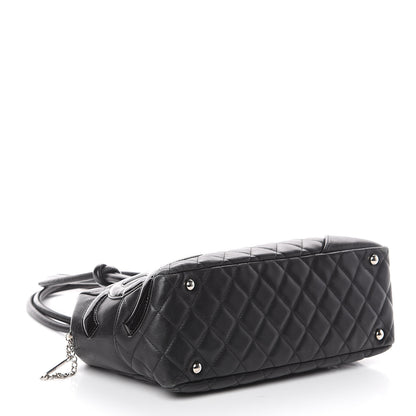 Chanel Calfskin Quilted Large Cambon Bowler Black 3 of 9