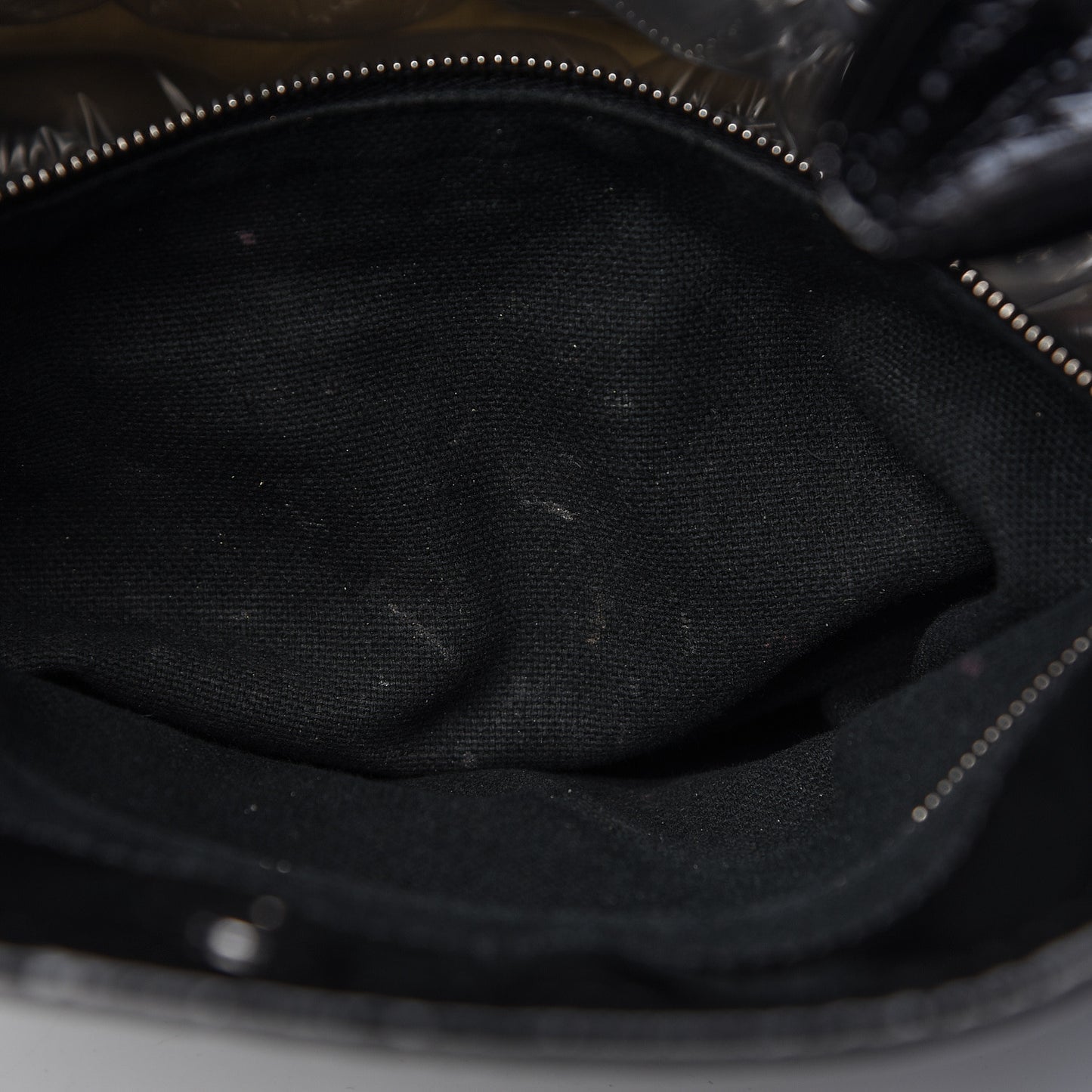 Patent Check Embossed Small Bilmore Tote Black