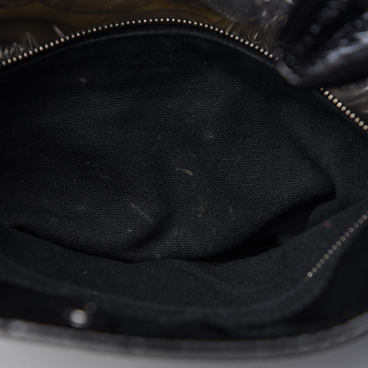 Burberry Patent Check Embossed Small Bilmore Tote Black 14 of 14