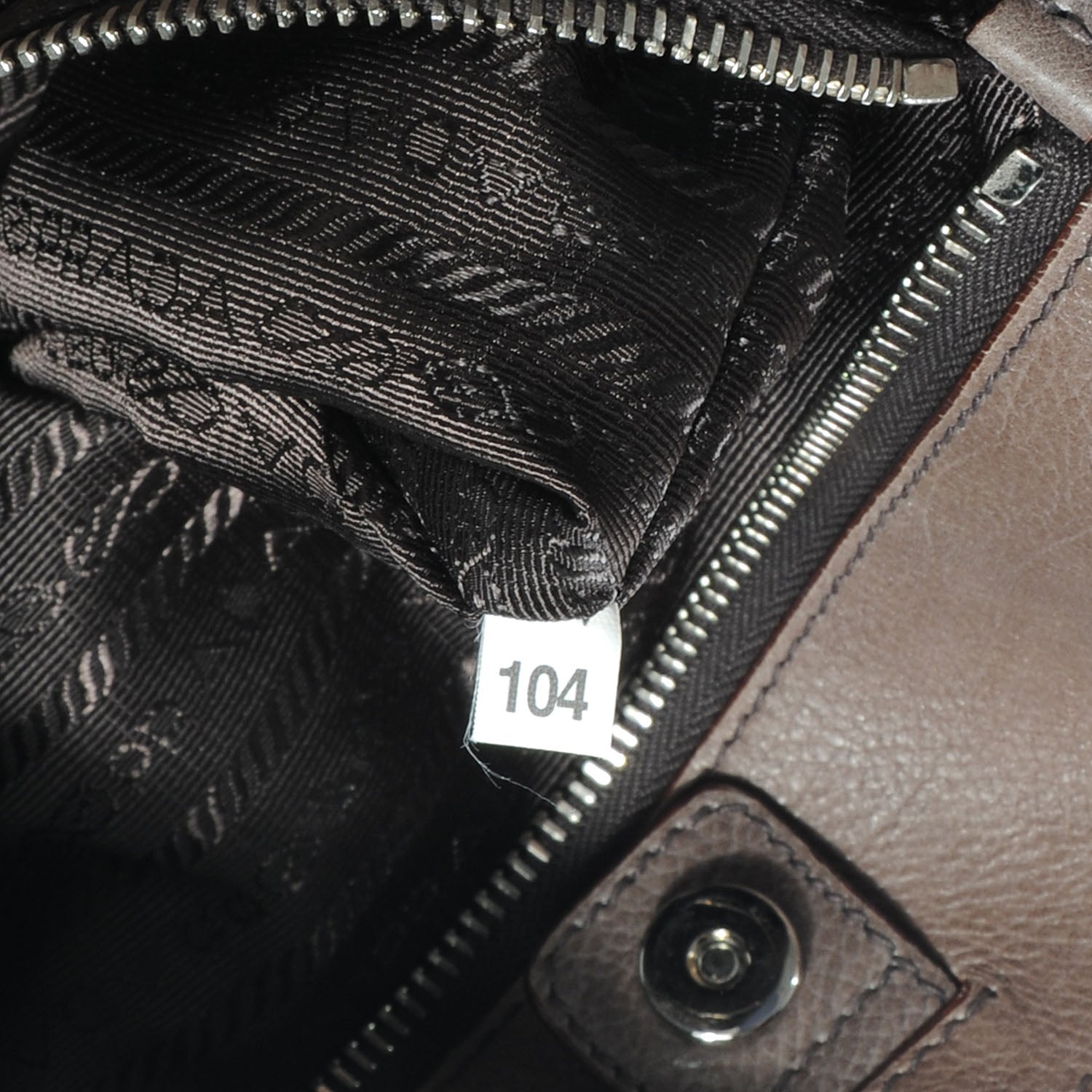 Prada Glace Calf Shoulder Bag Ardesia Fumo 8 of 10
