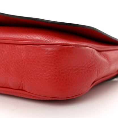 Gucci Pebbled Calfskin Medium Soho Flap Crossbody Vibrant Red 10 of 14