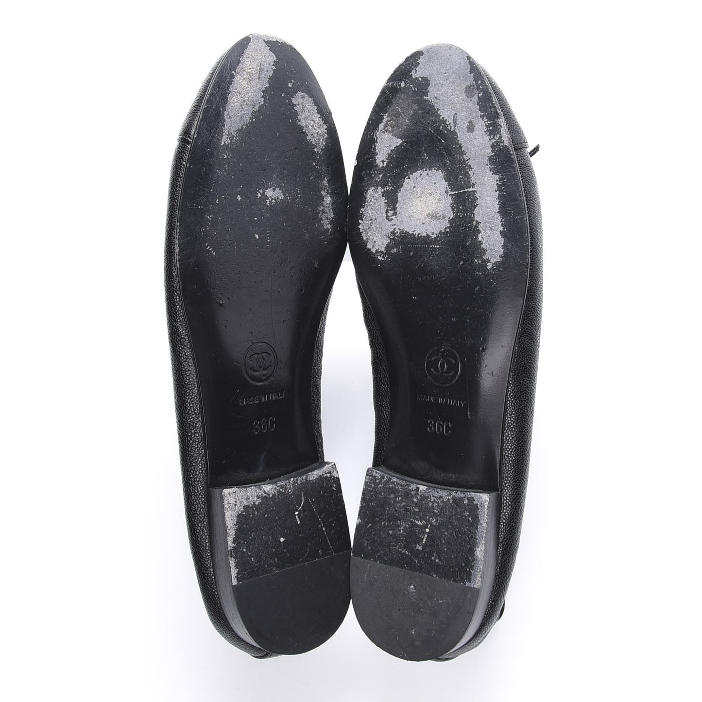 Caviar CC Cap Toe Ballerina Flats 36 Black