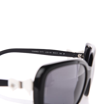 Chanel CC Bow Sunglasses 5171 Black White 5 of 7
