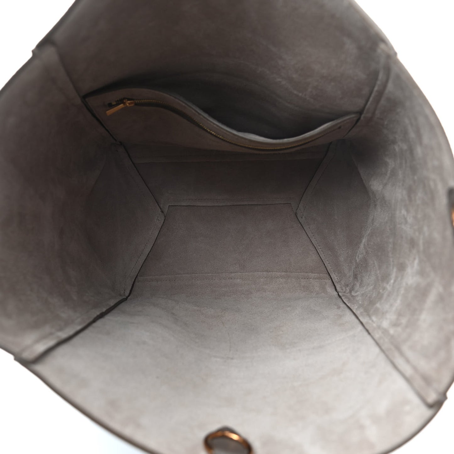 Soft Grained Calfskin Sangle Bucket Bag Taupe