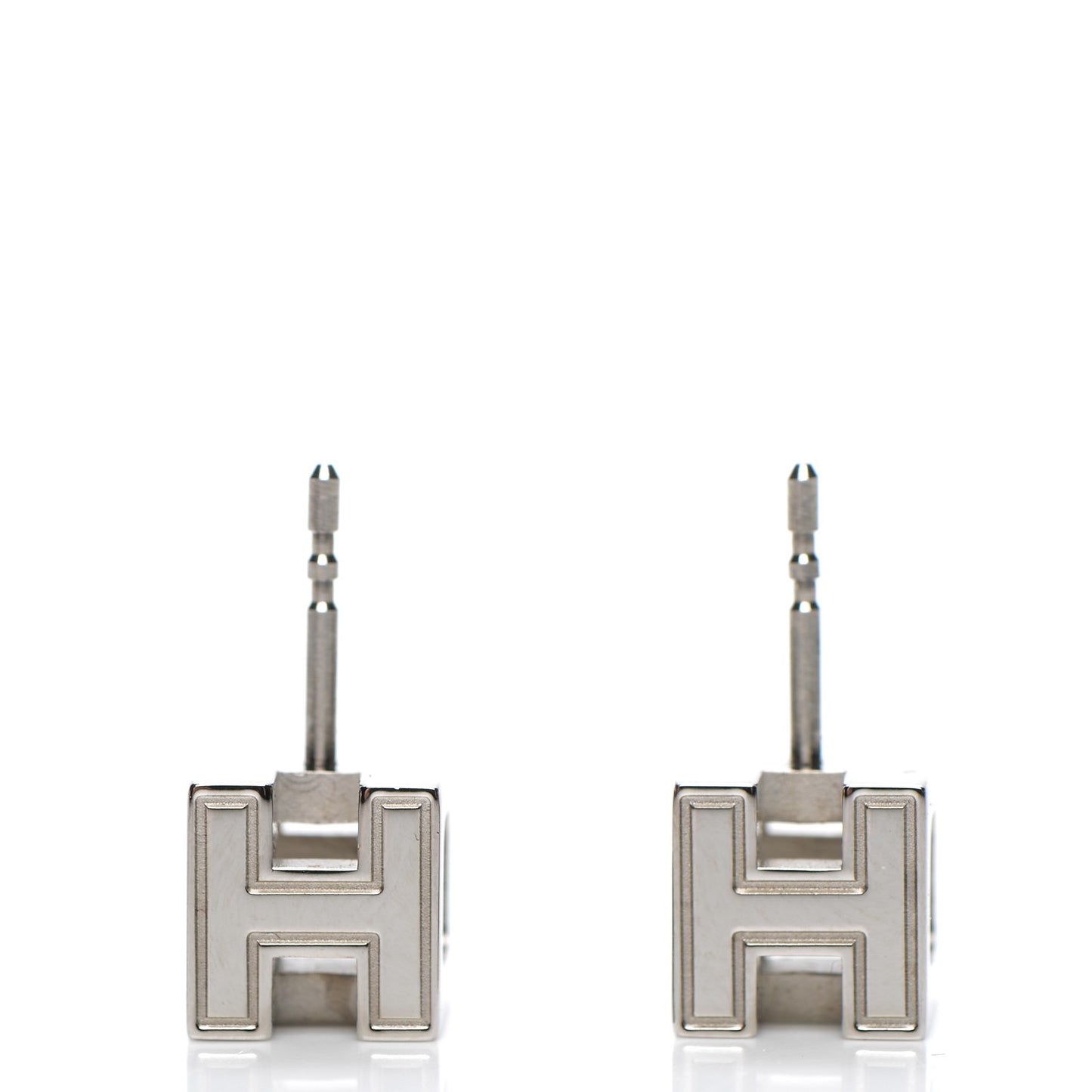 Palladium Lacquered Cage d'H Earrings