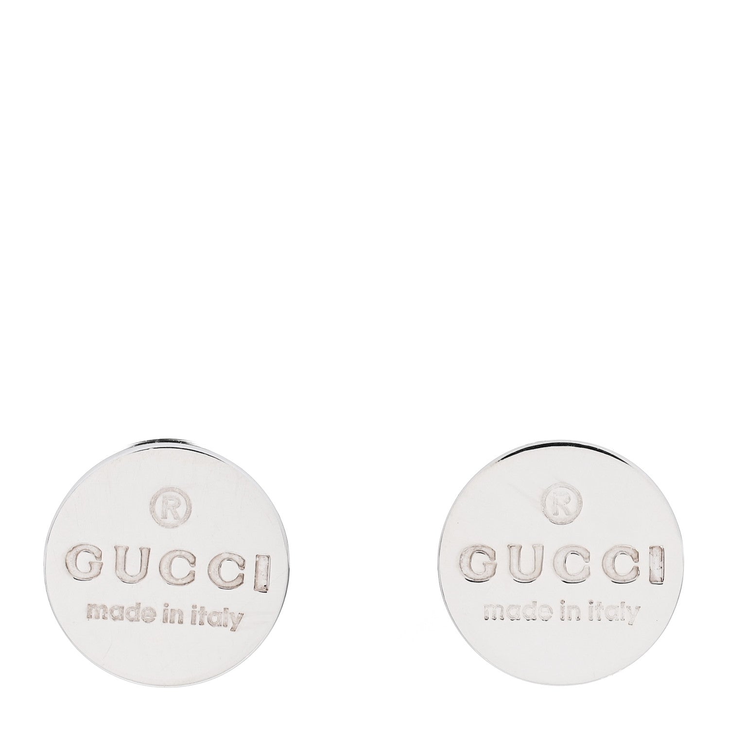 Gucci Sterling Silver Round Stud Earrings 1 of 4