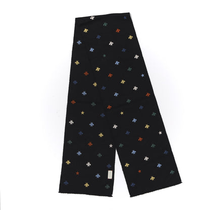 Gucci Silk Cashmere Bee Stardust Scarf Black 1 of 5