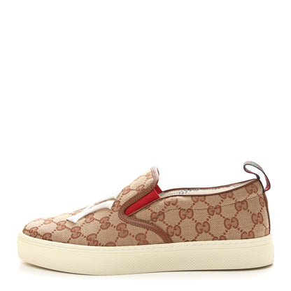 Gucci X MLB GG Monogram NY Yankees Embroidered Mens Slip On Sneakers 8 Beige Ruggine Rust 1 of 10