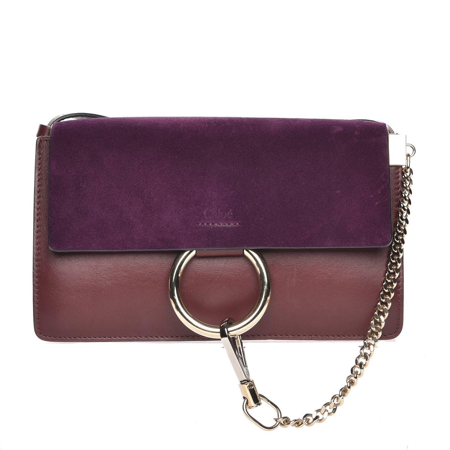 Suede Calfskin Small Faye Shoulder Bag Intense Violine