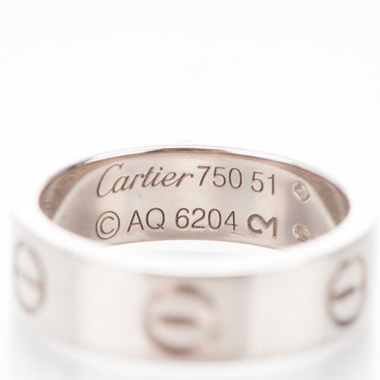 Cartier 18K White Gold 5.5mm LOVE Ring 51 5.75 4 of 4