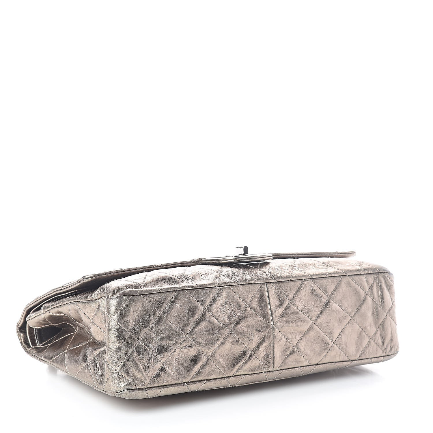 Chanel Metallic Aged Calfskin Quilted 2.55 Reissue 228 Flap Pewter 4 of 10