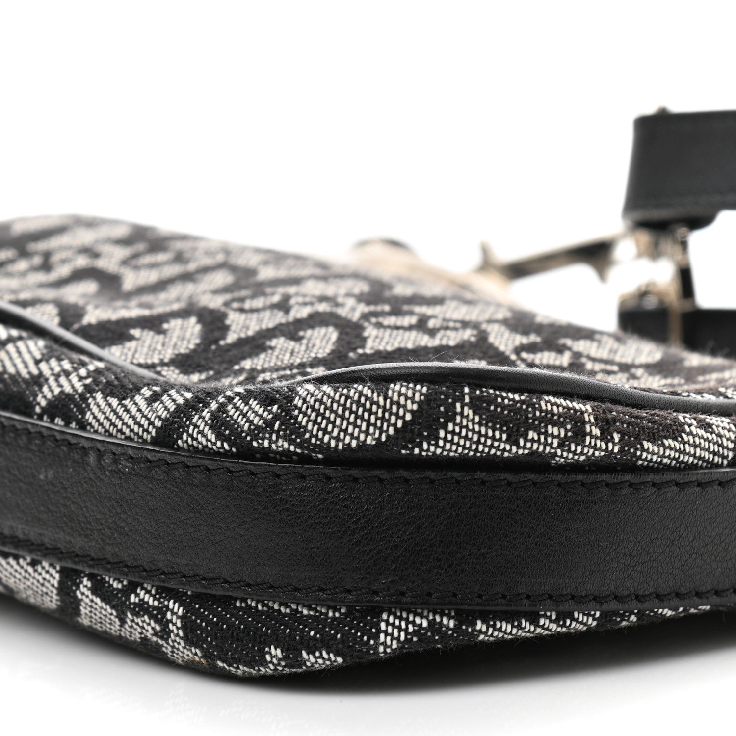Christian Dior Monogram Shoulder Bag Pochette Black 10 of 10