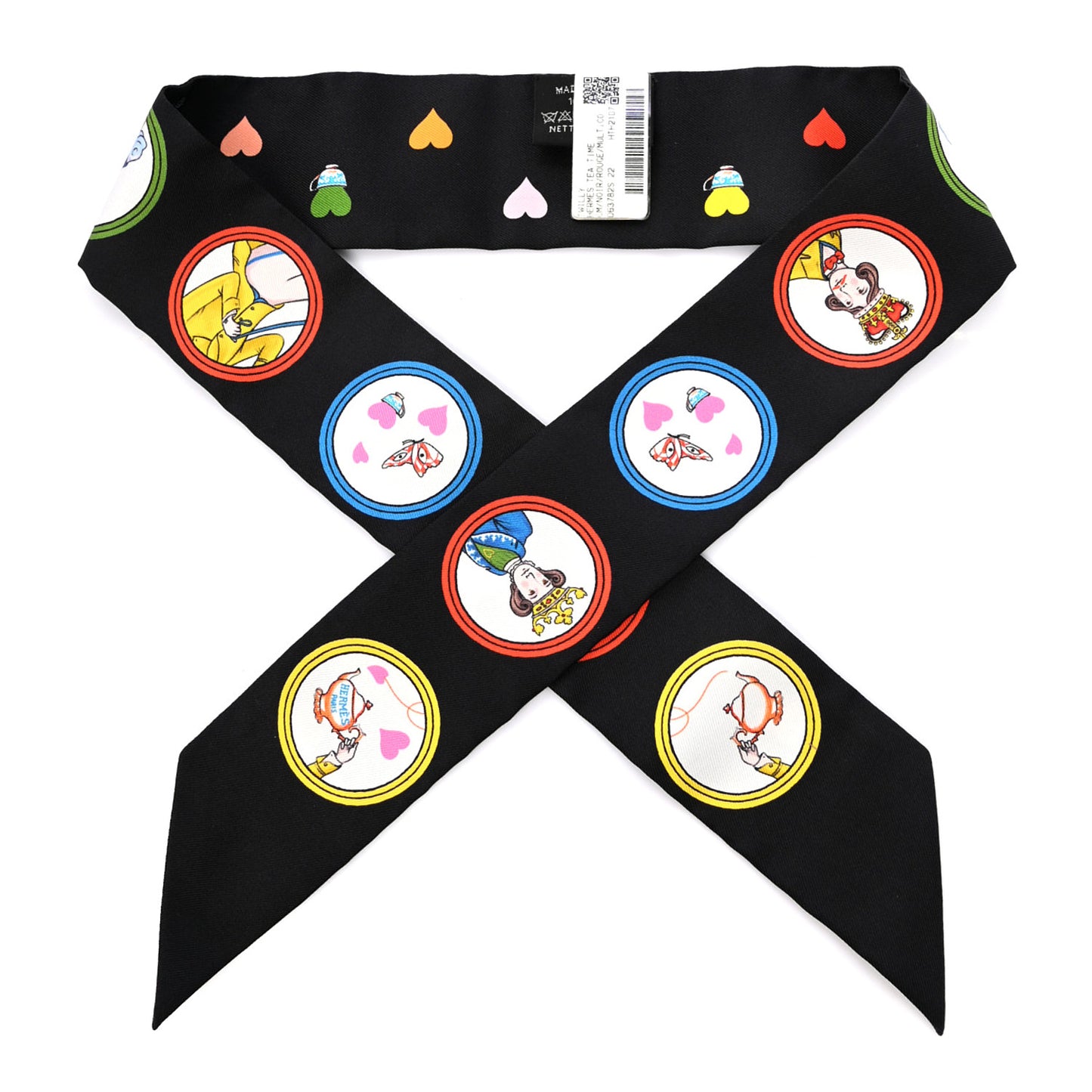 Silk Tea Time Twilly Black Rouge Multicolor