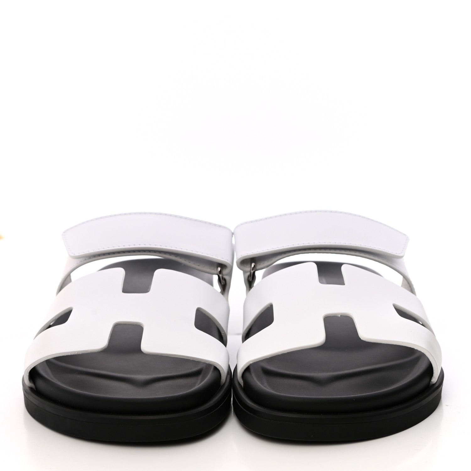 Hermes Calfskin Womens Chypre Sandals 37 White 2 of 9