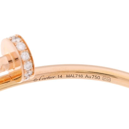 Cartier 18K Pink Gold Diamond Small Juste Un Clou Bracelet 14 5 of 6