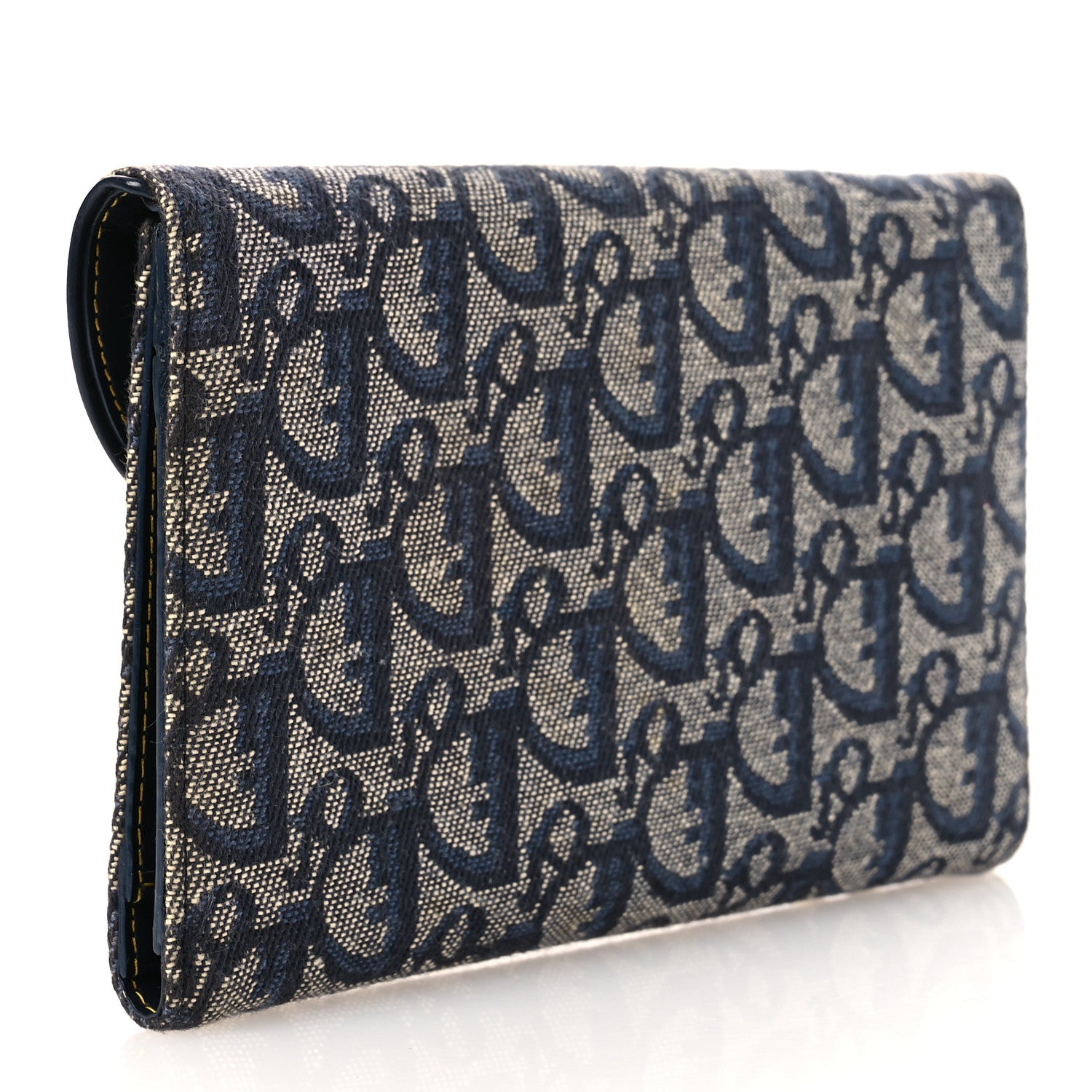 Christian Dior Monogram Saddle Large Zipped Wallet Blue 3 of 7