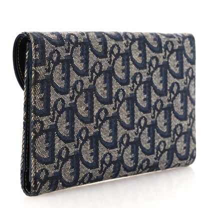 Christian Dior Monogram Saddle Large Zipped Wallet Blue 3 of 7