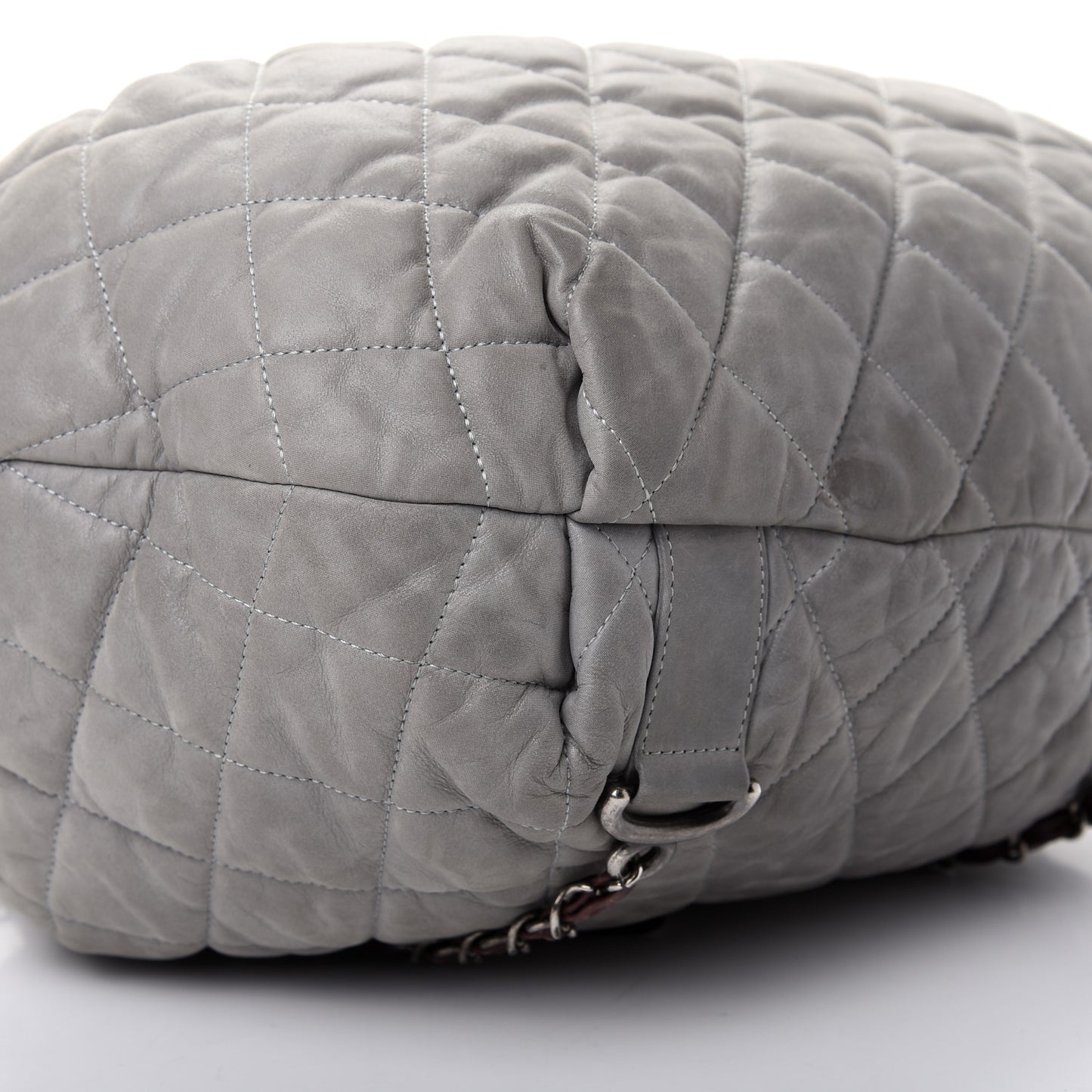 Iridescent Calfskin Quilted In The Mix Backpack Grey