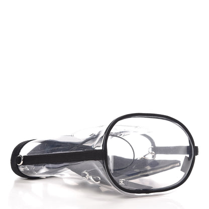 Prada Plexiglass Canapa Small Shopper Tote Black 7 of 10