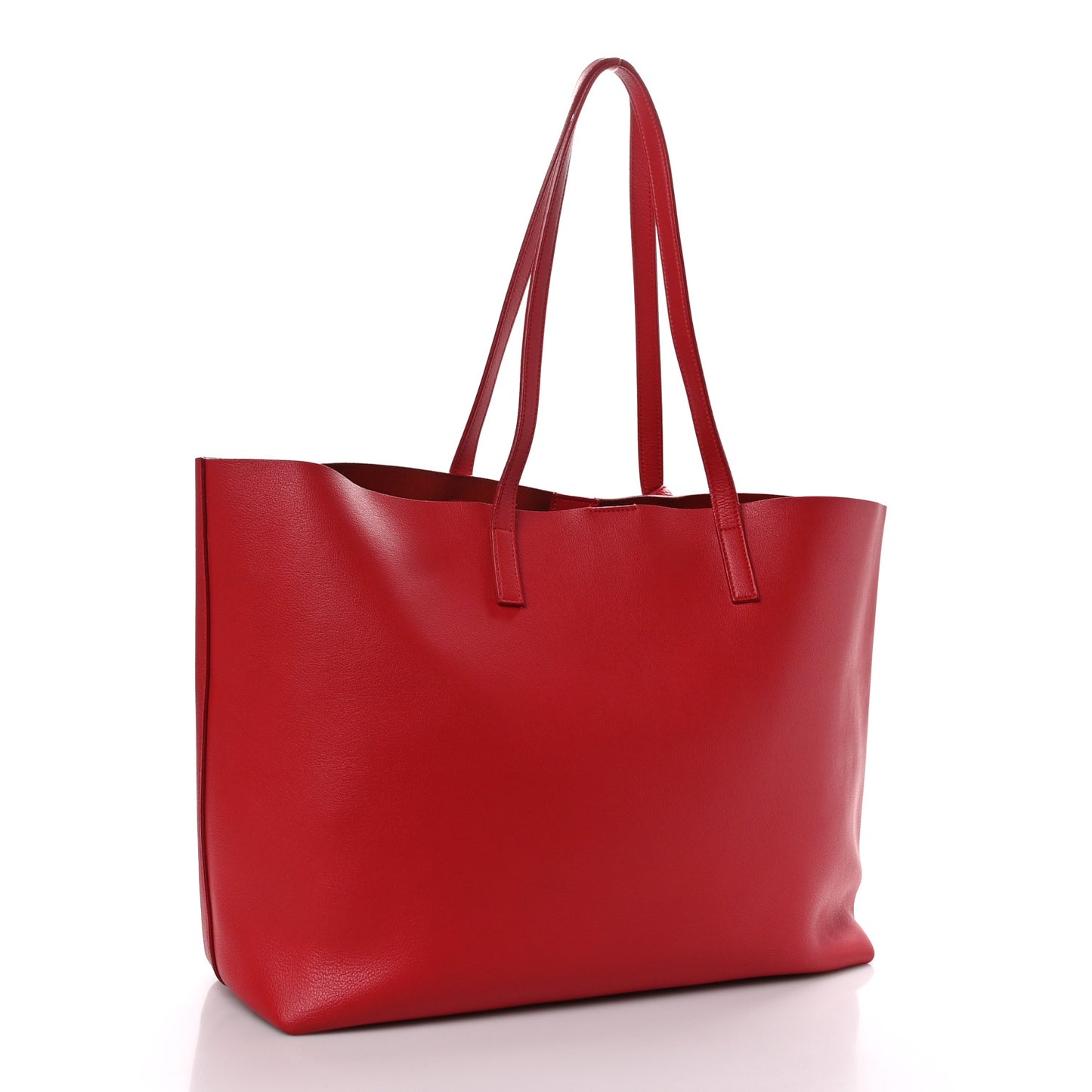 Calfskin Large Shopping Tote Red