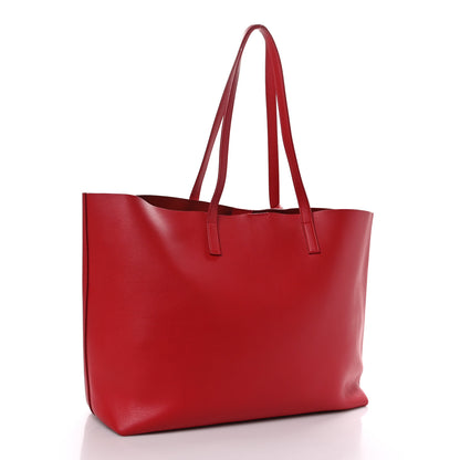 Saint Laurent Calfskin Large Shopping Tote Red 4 of 10