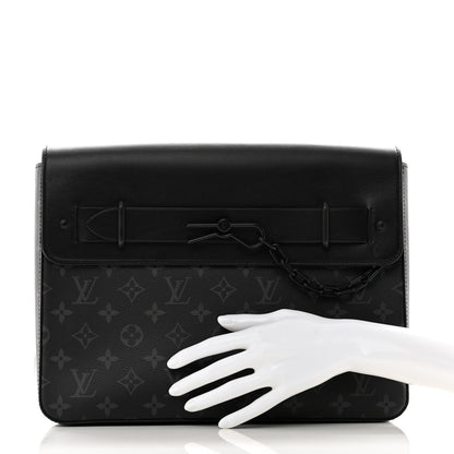 Louis Vuitton LOUIS VUITTON Monogram Eclipse Pochette Steamer 2 of 7