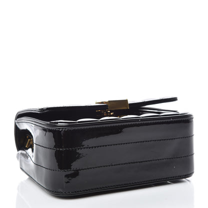 Saint Laurent Patent Calfskin Matelasse Monogram Small Vicky Chain Bag Black 4 of 10