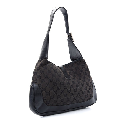 Gucci Monogram Small Jackie O Hobo Dark Brown 3 of 12