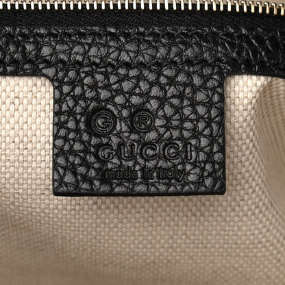 Gucci Pebbled Calfskin Medium Soho Chain Shoulder Bag Black 6 of 10