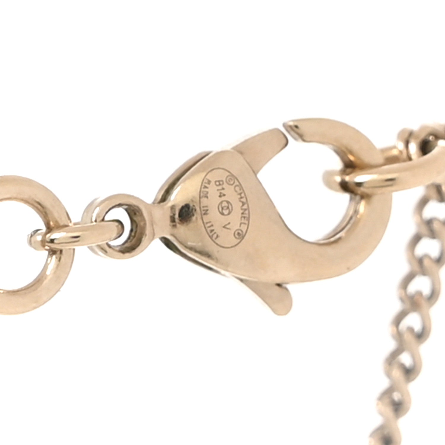 Chanel Enamel Pearl CC Baroque Drop Necklace Black Gold 4 of 5