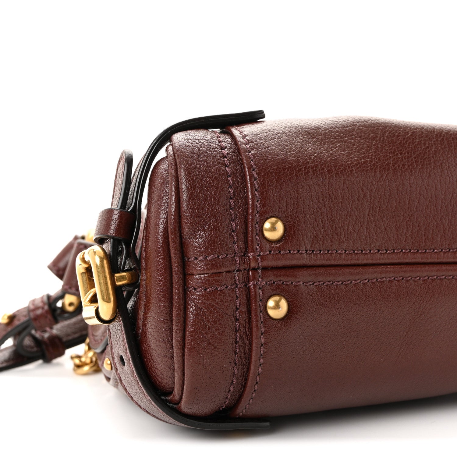 Chloe Grained Buffalo Small Paddington Chain Bag Crafty Brown 9 of 10