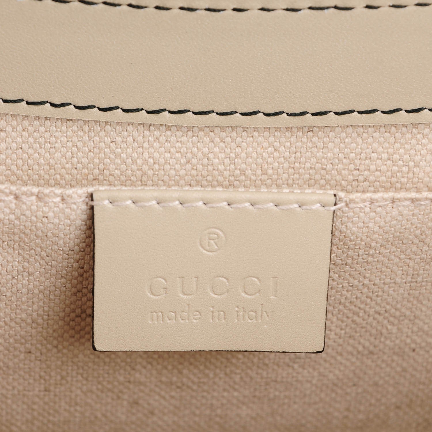 Gucci Monogram Margaux Calfskin Medium Emily Chain Shoulder Bag Beige Ebony Mystic White 6 of 7