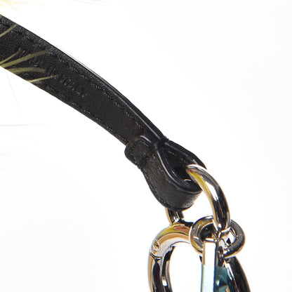 Fendi Fox Mink Rabbit Fur Vitello Dolce Flashy Monster Bag Bug Charm Giallo Fluo Multicolor 3 of 5